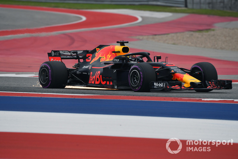 Daniel Ricciardo, Red Bull Racing RB14 sparks