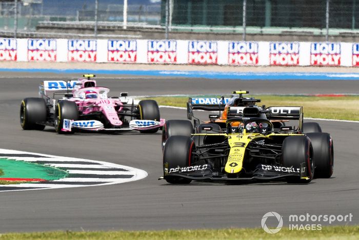 Daniel Ricciardo, Renault F1 Team R.S.20, Lando Norris, McLaren MCL35, Lance Stroll, Racing Point RP20