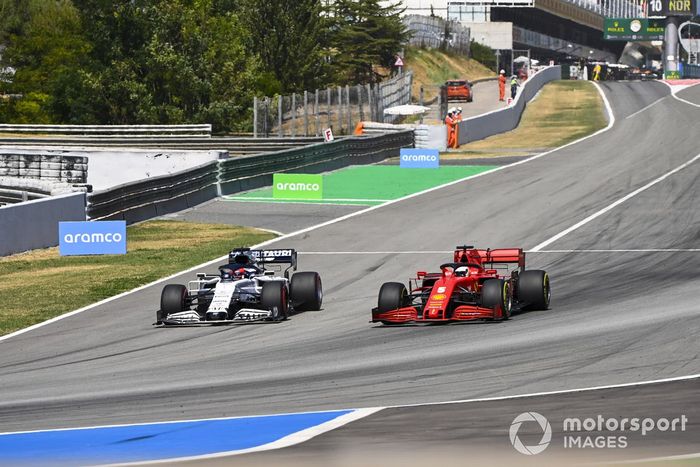 Daniil Kvyat, AlphaTauri AT01, Sebastian Vettel, Ferrari SF1000