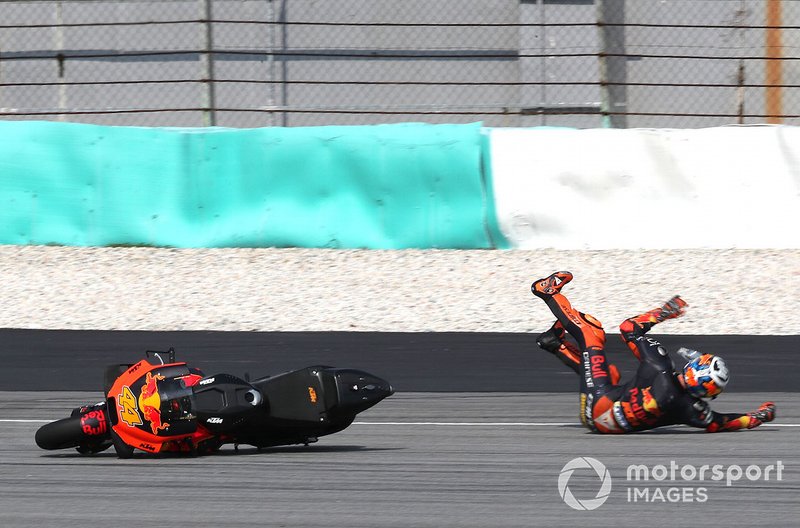 La caduta di Pol Espargaro, Red Bull KTM Factory Racing