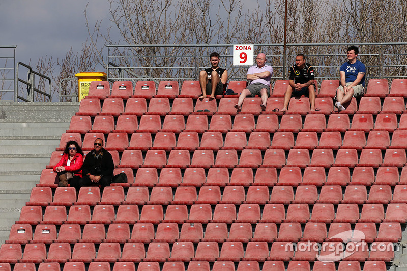 Fans in the grandstand