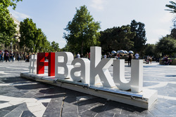 Promotionele hashtag in Baku