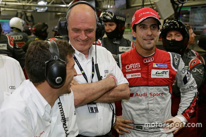 Loïc Duval, Dr. Wolfgang Ullrich, Lucas di Grassi, Audi Sport Team Joest