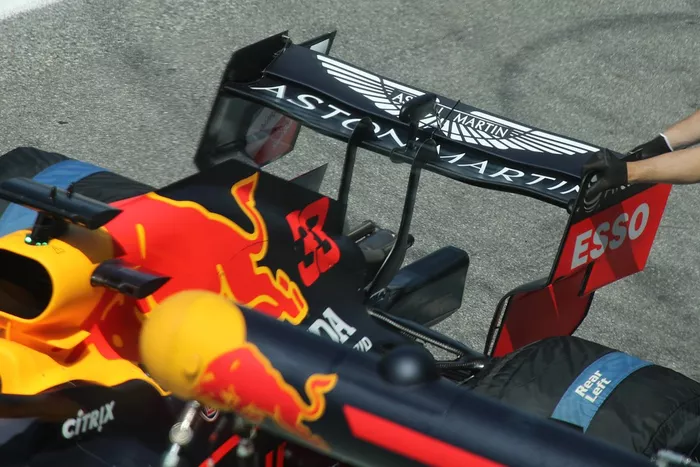 Red Bull Racing RB16 rear wing detail