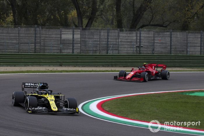 Daniel Ricciardo, Renault F1 Team R.S.20, Charles Leclerc, Ferrari SF1000