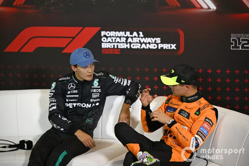 George Russell, Mercedes-AMG F1 Team, Lando Norris, McLaren F1 Team