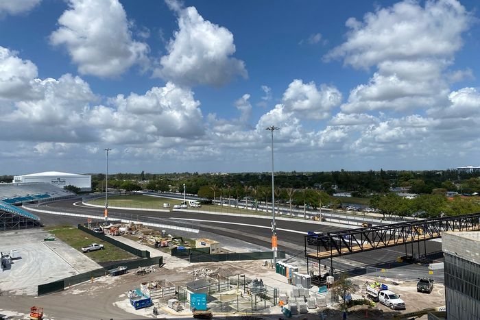 Aspectos de la construcción de la pista para el GP de Miami