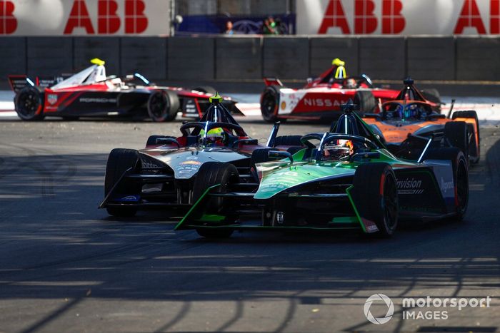 Sebastien Buemi, Envision Racing, Jaguar I-TYPE 6, Oliver Rowland, Mahindra Racing, Mahindra M9Electro, Rene Rast, NEOM McLaren Formula E Team, e-4ORCE 04