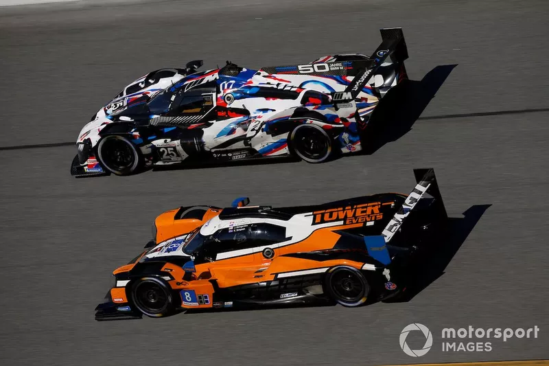 #8 Tower Motorsport Oreca LMP2 07: Josef Newgarden, Kyffin Simpson, John Farano, #25 BMW M Team RLL, BMW M Hybrid V8, GTP: Jesse Krohn, Augusto Farfus, Connor De Phillippi