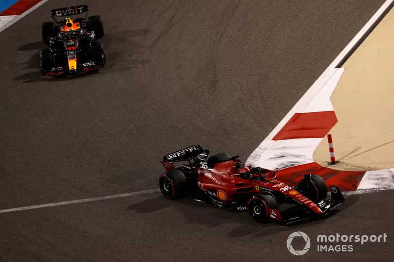 Charles Leclerc, Ferrari SF-23, Sergio Perez, Red Bull Racing RB19