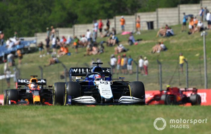 George Russell, Williams FW43B, Max Verstappen, Red Bull Racing RB16B