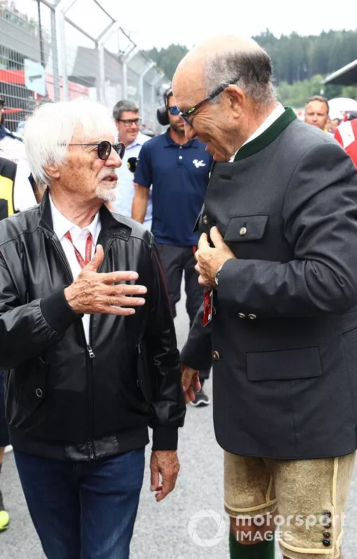 Bernie Ecclestone con Carmelo Carmelo Ezpeleta, CEO de Dorna Sports