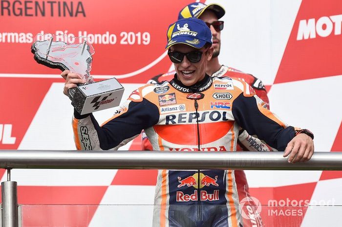 Podio: Marc Márquez, ganador de la carrera, Repsol Honda Team