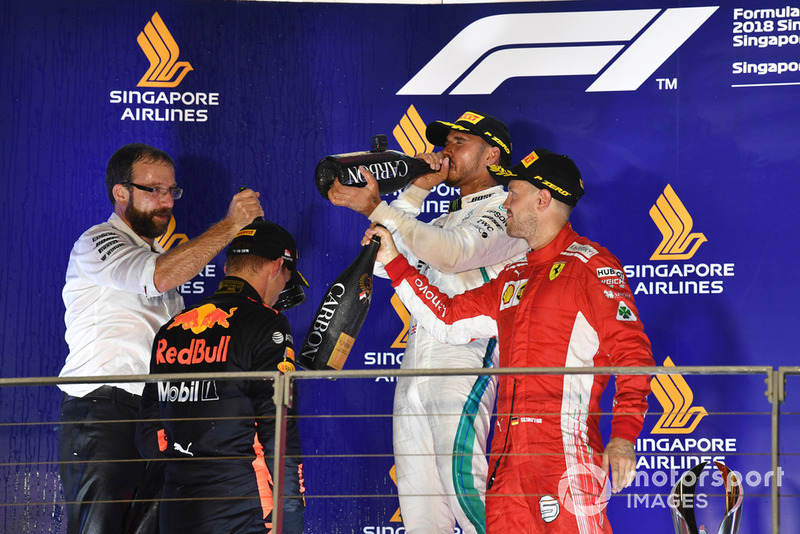 Макс Ферстаппен, Red Bull Racing, Льюіс Хемілтон, Mercedes AMG F1 та Себастьян Феттель Ferrari