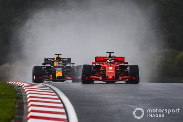 Sebastian Vettel, Ferrari SF1000, Max Verstappen, Red Bull Racing RB16