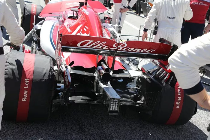 L'arrière de l'Alfa Romeo Racing C38