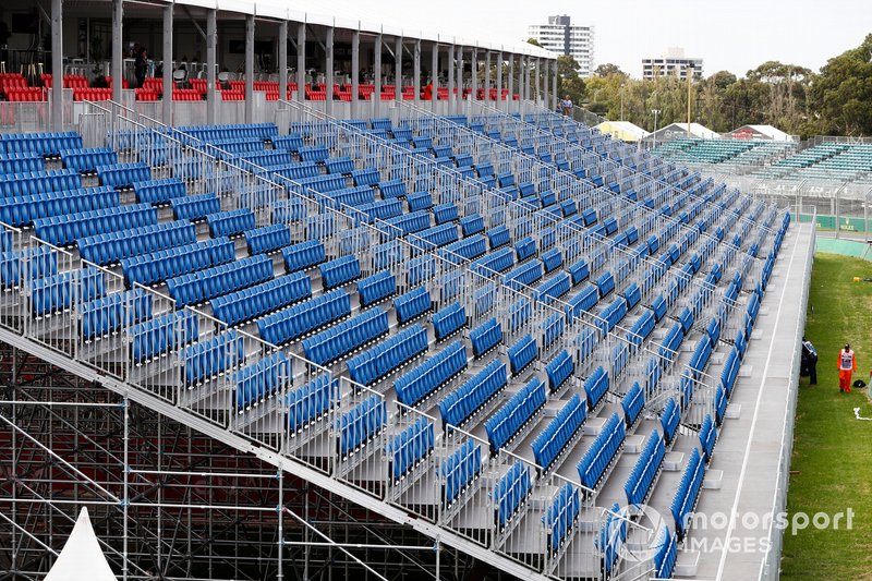 Empty grandstands