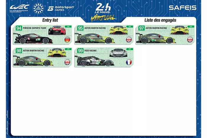 Las decoraciones de los vehículos de las 24h Le Mans virtuales - GTE