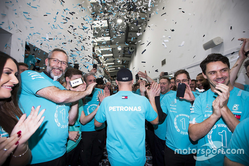 Valtteri Bottas, Mercedes AMG F1 celebración del Campeonato Mundial.