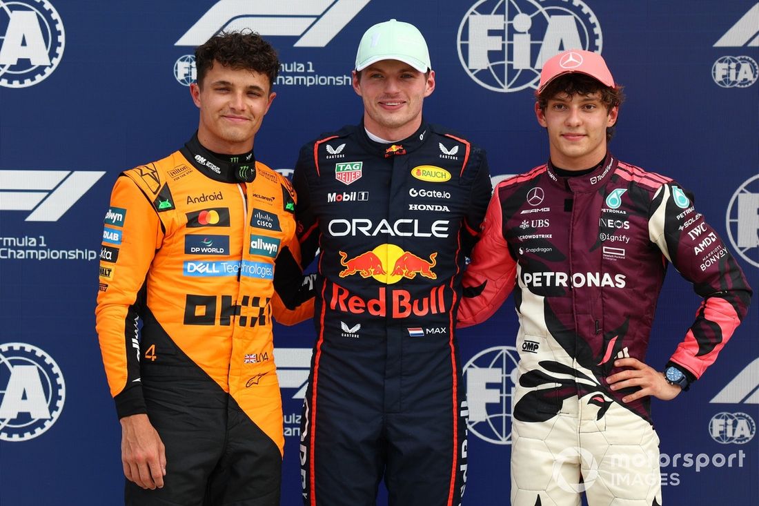 Lando Norris, McLaren, Max Verstappen, Red Bull Racing, Andrea Kimi Antonelli, Mercedes