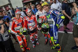 Andrea Iannone, Ducati Team; Andrea Dovizioso, Ducati Team; Danilo Petrucci, Pramac Racing; Valentin