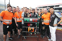Серхіо Перес, Sahara Force India F1 святкує разом з командою своє третє місце
