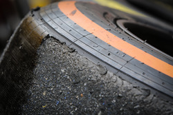Worn Pirelli tyre