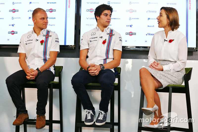 Valtteri Bottas, Lance Stroll, Claire Williams, jefa del equipo Williams