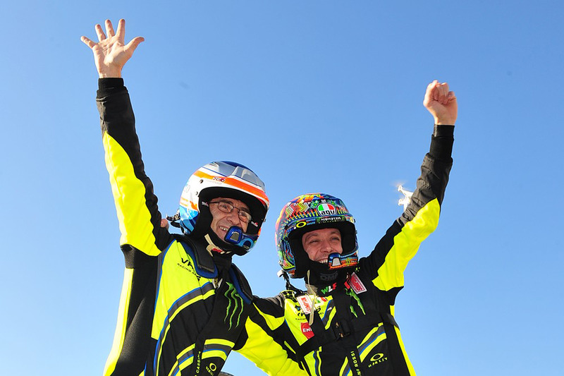 Les vainqueurs, Valentino Rossi et Carlo Cassina, Ford Fiesta WRC