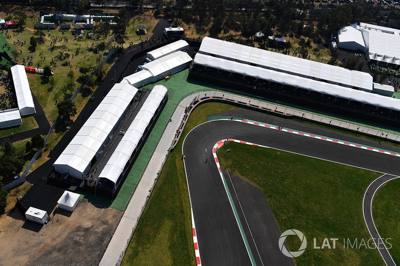 Vista desde el aire de la pista