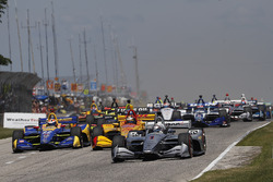 Start zum Kohler Grand Prix in Elkhart Lake 2018: Josef Newgarden, Team Penske Chevrolet, Alexander Rossi, Andretti Autosport Honda