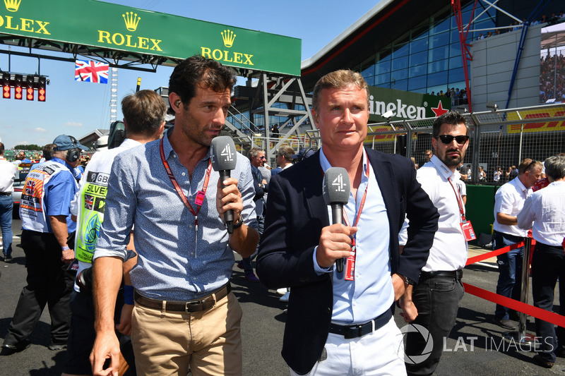 Mark Webber, et David Coulthard, Channel 4 F1 sur la grille