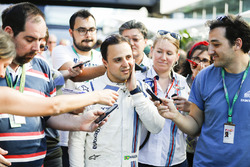 Felipe Massa, Williams FW40, son Brezilya GP'sini kutluyor, Parc Ferme