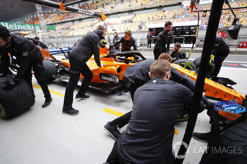 Simulation d'arrêt au stand chez McLaren