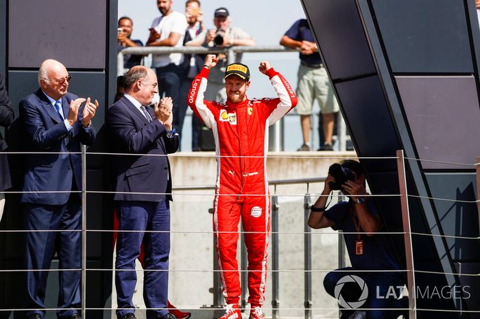 Podio: Sebastian Vettel, Ferrari
