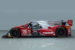 Special livery for the #70 Mazda celebrating the 25th anniversary of Mazda's win at Le Mans