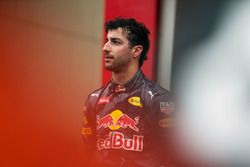 Segundo puesto Daniel Ricciardo, Red Bull Racing en el podio