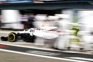 Lance Stroll, Williams FW41, sort des stands