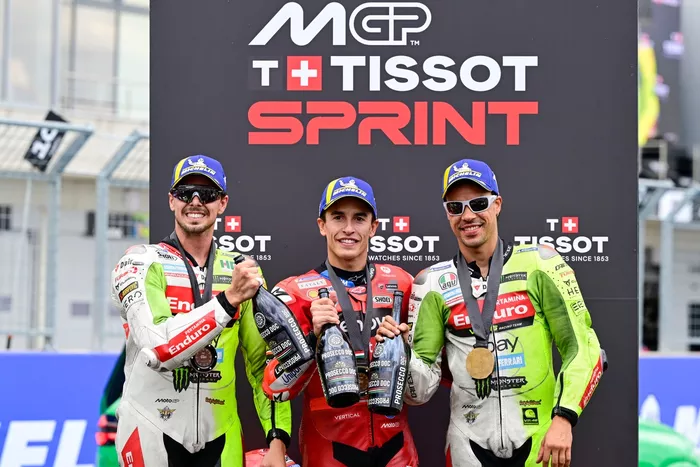 Franco Morbidelli, VR46 Racing Team, Fabio Di Giannantonio, VR46 Racing Team, Marc Marquez, Ducati Team