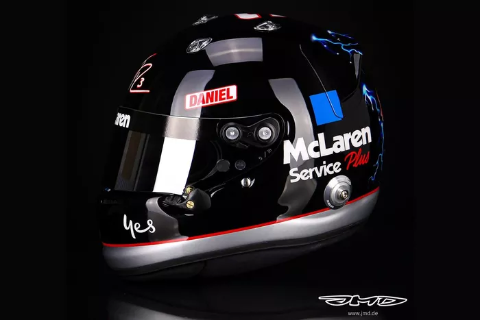 Casco especial de Daniel Ricciardo, McLaren para el GP de Estados Unidos