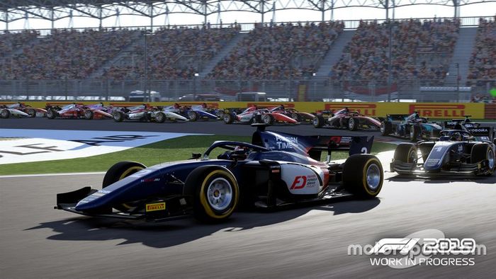 Imagen de la FIA F2  en el videojuego 'F1 2019'
