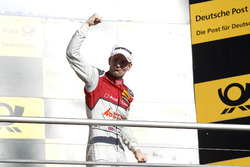 Podium: Race winner Jamie Green, Audi Sport Team Rosberg, Audi RS 5 DTM
