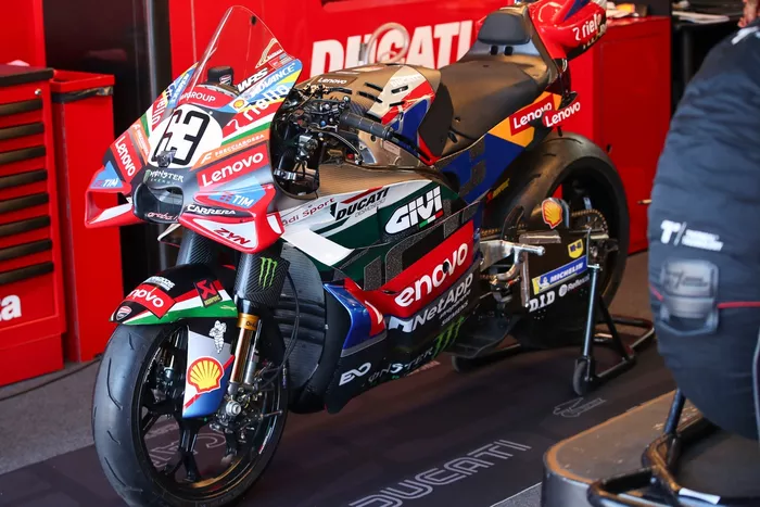The Ducati Team special 100th anniversary livery.