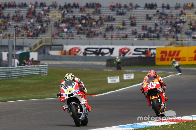 Andrea Iannone, Ducati Team and Marc Marquez, Repsol Honda Team