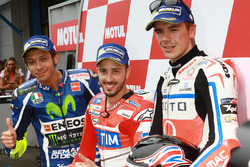 Poleman Andrea Dovizioso, Ducati Team, secondo qualificato Valentino Rossi, Yamaha Factory Racing, terzo qualificato Scott Redding, Pramac Racing