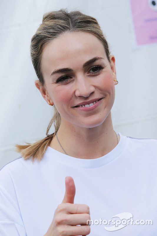 Carmen Jorda, Renault Sport F1 Team Development Driver at a charity football match