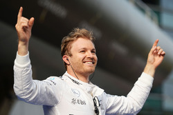 Sieger Nico Rosberg, Mercedes AMG F1 Team im Parc Ferme