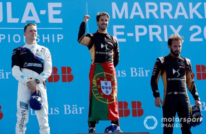 Podio: ganador de la carrera Antonio Felix da Costa, DS Techeetah segundo lugar Maximilian Günther, BMW I Andretti Motorsports, tercer lugar Jean-Eric Vergne, DS Techeetah