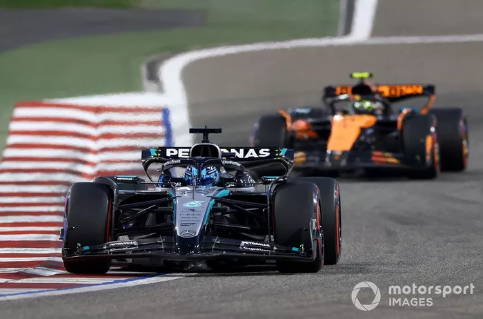 Lando Norris, McLaren, George Russell, Mercedes