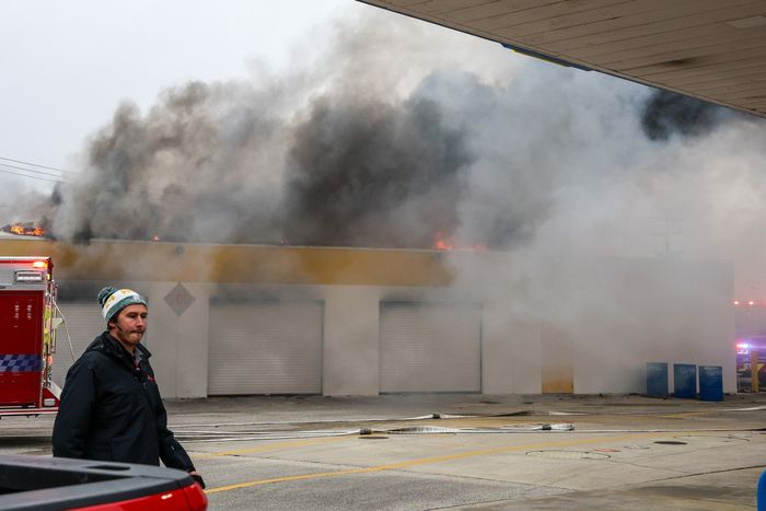 Incendio en la zona de garajes de Daytona